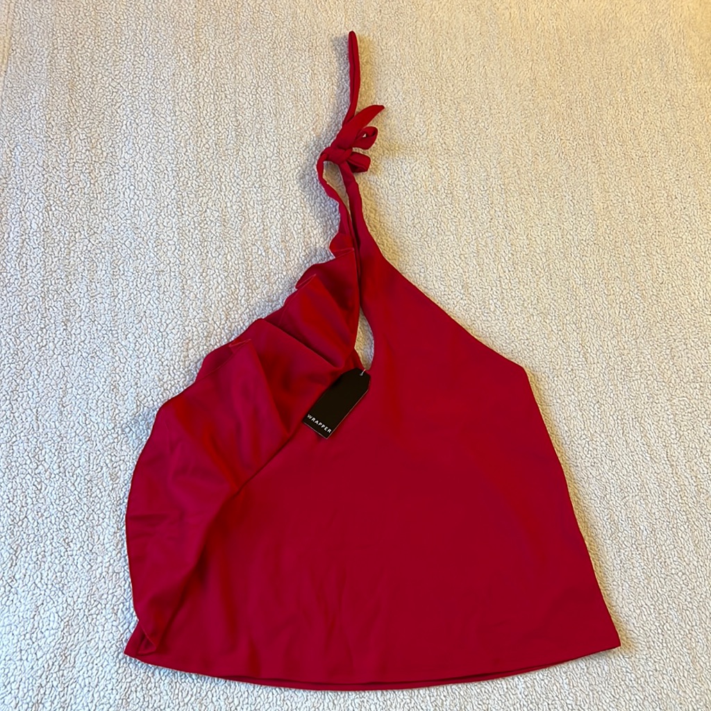 Wrapper Ruffled Halter Nwt
